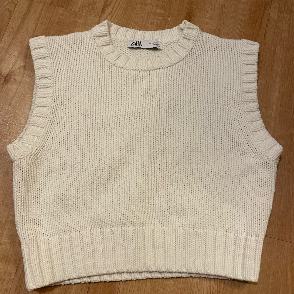 Zara cropped sweater vest